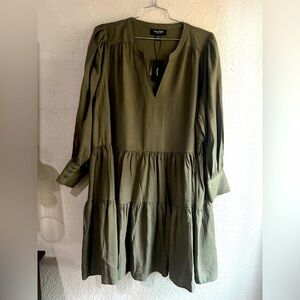 Arna York DRESS BIANCA TIERED  collection women’s dress size 20 on olive green